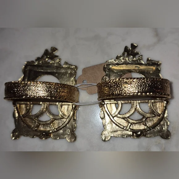Set Of 2 Vintage Gold Napkin Rings, Like New! Stunning - Picture 2 of 3